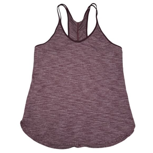 LULULEMON What The Sport Singlet II Sz 8 Heathered Bordeaux Drama - Picture 4 of 7